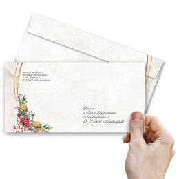 50 patterned envelopes WINTER MOMENTS in standard DIN long format (windowless)