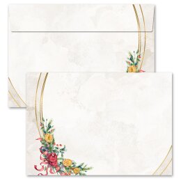 10 enveloppes à motifs au format C6 - MOMENTS DHIVER (sans fenêtre) Noël, Fête de Noël, Paper-Media