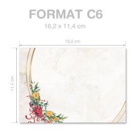 Briefumschläge Weihnachten, WINTERMOMENTE 50 Briefumschläge - DIN C6 (162x114 mm) | selbstklebend | Online bestellen! | Paper-Media