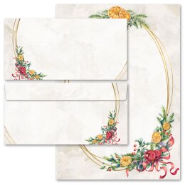 20-pc. Complete Motif Letter Paper-Set WINTER MOMENTS Christmas, Christmas Stationery, Paper-Media