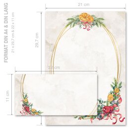 200-pc. Complete Motif Letter Paper-Set WINTER MOMENTS