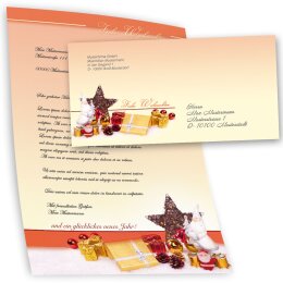 40-pc. Complete Motif Letter Paper-Set BEAUTIFUL CHRISTMAS