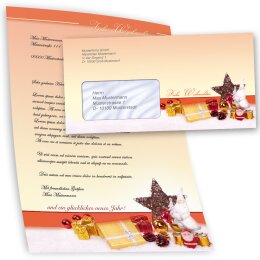 100-pc. Complete Motif Letter Paper-Set BEAUTIFUL CHRISTMAS