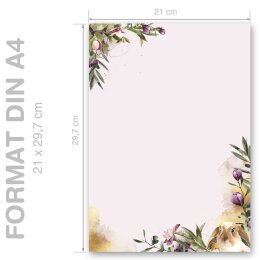 FLOWER NEST Briefpapier Spring CLASSIC 100 sheets, DIN A4 (210x297 mm), A4C-8366-100