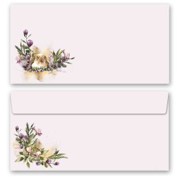 10 patterned envelopes FLOWER NEST in standard DIN long...