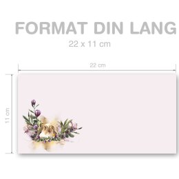 FLOWER NEST Briefumschläge Spring motif CLASSIC 10 envelopes (windowless), DIN LONG (220x110 mm), DLOF-8366-10