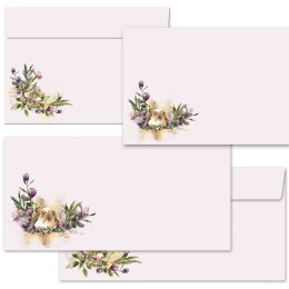 25 patterned envelopes FLOWER NEST in standard DIN long format (windowless)