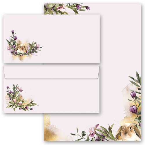 FLOWER NEST Briefpapier Sets Spring CLASSIC , DIN A4 & DIN LONG Set., BSC-8366