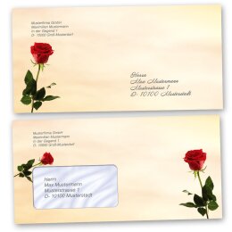 50 patterned envelopes BACCARA ROSES in C6 format (windowless)
