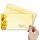 25 patterned envelopes YELLOW ORCHIDS in standard DIN long format (windowless)
