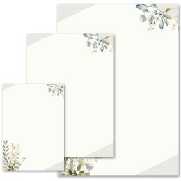 Motif Letter Paper! GREEN BRANCHES Flowers & Petals,...