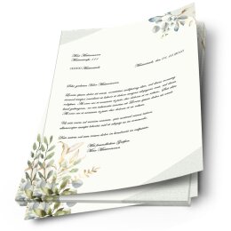 Motif Letter Paper! GREEN BRANCHES 100 sheets DIN A4