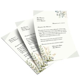 Motif Letter Paper! GREEN BRANCHES 50 sheets DIN A5