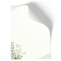 Briefpapier - Motiv GRÜNE ZWEIGE | Blumen & Blüten | Hochwertiges DIN A5 Briefpapier - 100 Blatt | 90 g/m² | einseitig bedruckt | Online bestellen!