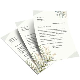 Motif Letter Paper! GREEN BRANCHES 100 sheets DIN A6