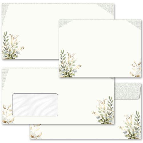 Enveloppes à motifs BRANCHES VERTES Fleurs & Pétales, Nature, Paper-Media