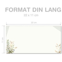 GREEN BRANCHES Briefumschläge Invitation CLASSIC 10 envelopes (windowless), DIN LONG (220x110 mm), DLOF-8367-10