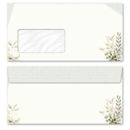 RAMAS VERDES Briefpapier Sets Motivo de flores CLASSIC Juego completo de 100 componentes, DIN A4 & DIN LANG Set., SMC-8367-100