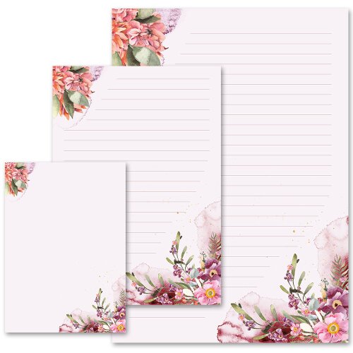Motivpapier BLÜTENZEIT Liebesbrief Blumen & Blüten DIN A4 Format 100 Blatt 