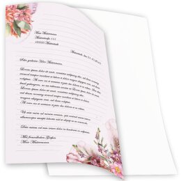20 fogli di carta da lettera decorati Fiori & Petali TEMPO DEI FIORI DIN A4 - Paper-Media