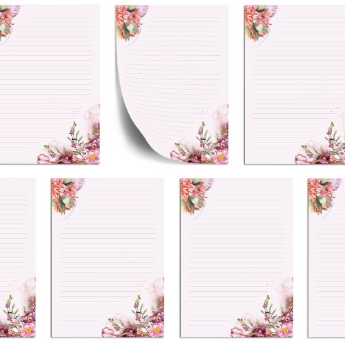 Briefpapier - Motiv BLÜTENZEIT | Blumen & Blüten | Hochwertiges DIN A4 Briefpapier - 50 Blatt | 90 g/m² | einseitig bedruckt | Online bestellen!