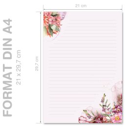 FLOWER TIME Briefpapier Love Letter CLASSIC 100 sheets, DIN A4 (210x297 mm), A4C-8368-100