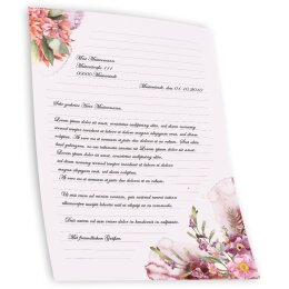 Motif Letter Paper! FLOWER TIME 50 sheets DIN A5