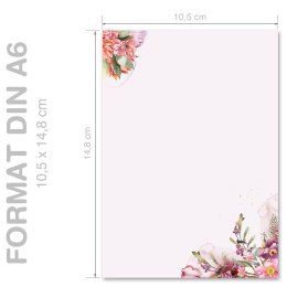 FLOWER TIME Briefpapier Love Letter CLASSIC 100 sheets, DIN A6 (105x148 mm), A6C-694-100
