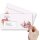 50 patterned envelopes FLOWER TIME in standard DIN long format (with windows)