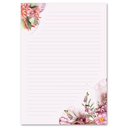 Stationery-Sets Flowers & Petals, FLOWER TIME 40-pc. Complete set - DIN A4 & DIN LONG Set. | Order online! | Paper-Media