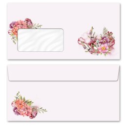FLOWER TIME Briefpapier Sets Summer motif CLASSIC 200-pc. Complete set, DIN A4 & DIN LONG Set., SMC-8368-200