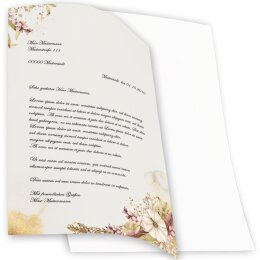 20 fogli di carta da lettera decorati Fiori & Petali, Stagioni - Autunno GIARDINO DAUTUNNO DIN A4 - Paper-Media