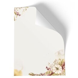 Briefpapier - Motiv HERBSTGARTEN | Blumen & Blüten, Jahreszeiten - Herbst | Hochwertiges DIN A4 Briefpapier - 50 Blatt | 90 g/m² | einseitig bedruckt | Online bestellen!
