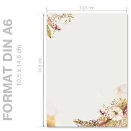 HERBSTGARTEN Briefpapier Herbstmotiv CLASSIC 100 Blatt Briefpapier, DIN A6 (105x148 mm) Hoch, A6C-695-100