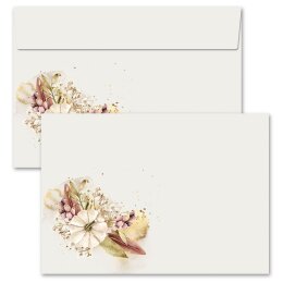 10 patterned envelopes AUTUMN GARDEN in C6 format (windowless) Flowers & Petals, Seasons - Autumn, Wildflowers, Paper-Media