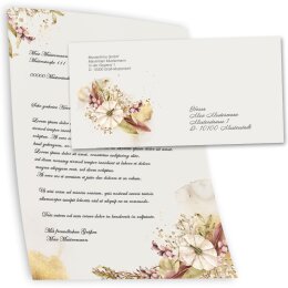 40-pc. Complete Motif Letter Paper-Set AUTUMN GARDEN