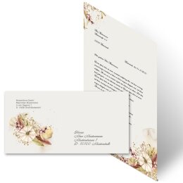 200-pc. Complete Motif Letter Paper-Set AUTUMN GARDEN