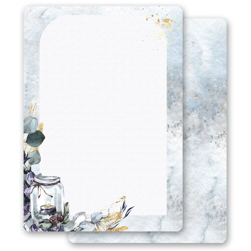 Motif Letter Paper! WINTER CANDLE 100 sheets DIN A5 Christmas, Winter, Paper-Media