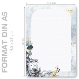 WINTER CANDLE Briefpapier Winter ROUNDED 250 sheets, DIN A5 (148x210 mm), A5R-589-250