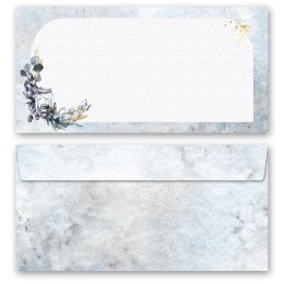 WINTER CANDLE Briefpapier Sets Stationery with envelope ROUNDED , DIN A4 & DIN LONG Set., BSR-7002