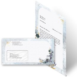 200-pc. Complete Motif Letter Paper-Set WINTER CANDLE