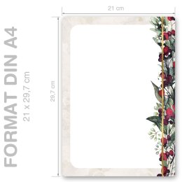 Briefpapier MISTELZWEIGE - DIN A4 Format 100 Blatt