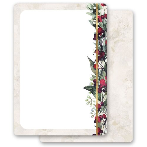 Motif Letter Paper! MISTLETOE 50 sheets DIN A5 Christmas, Christmas paper, Paper-Media
