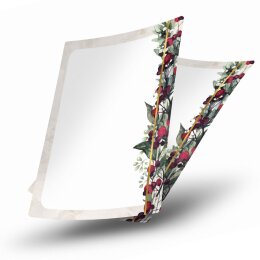 Briefpapier - Motiv MISTELZWEIGE | Weihnachten | Hochwertiges DIN A5 Briefpapier - 250 Blatt | 90 g/m² | beidseitig bedruckt | Online bestellen!