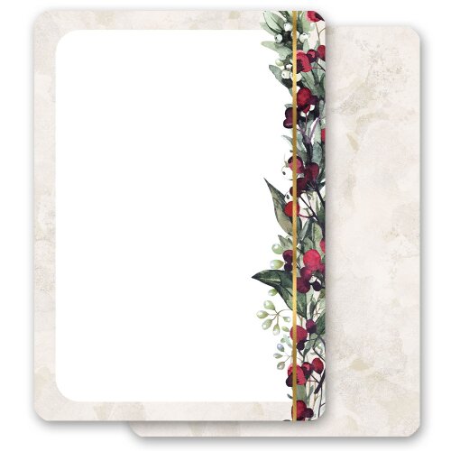 Motif Letter Paper! MISTLETOE 100 sheets DIN A6 Christmas, Christmas paper, Paper-Media