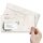 100 patterned envelopes MISTLETOE in standard DIN long format (with windows)
