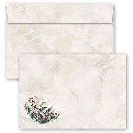 25 patterned envelopes MISTLETOE in C6 format (windowless) Christmas, Christmas world, Paper-Media