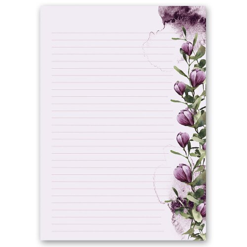 Briefpapier - Motiv KROKUSSE | Blumen & Blüten Frühling | Hochwertiges Briefpapier einseitig bedruckt | Online bestellen! | Paper-Media