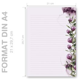 Motif Letter Paper! CROCUSES 250 sheets DIN A4