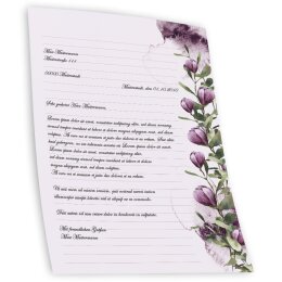 Motif Letter Paper! CROCUSES 250 sheets DIN A5